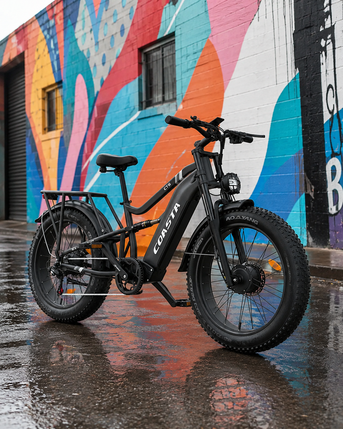 COASTA CT6 beside an urban mural