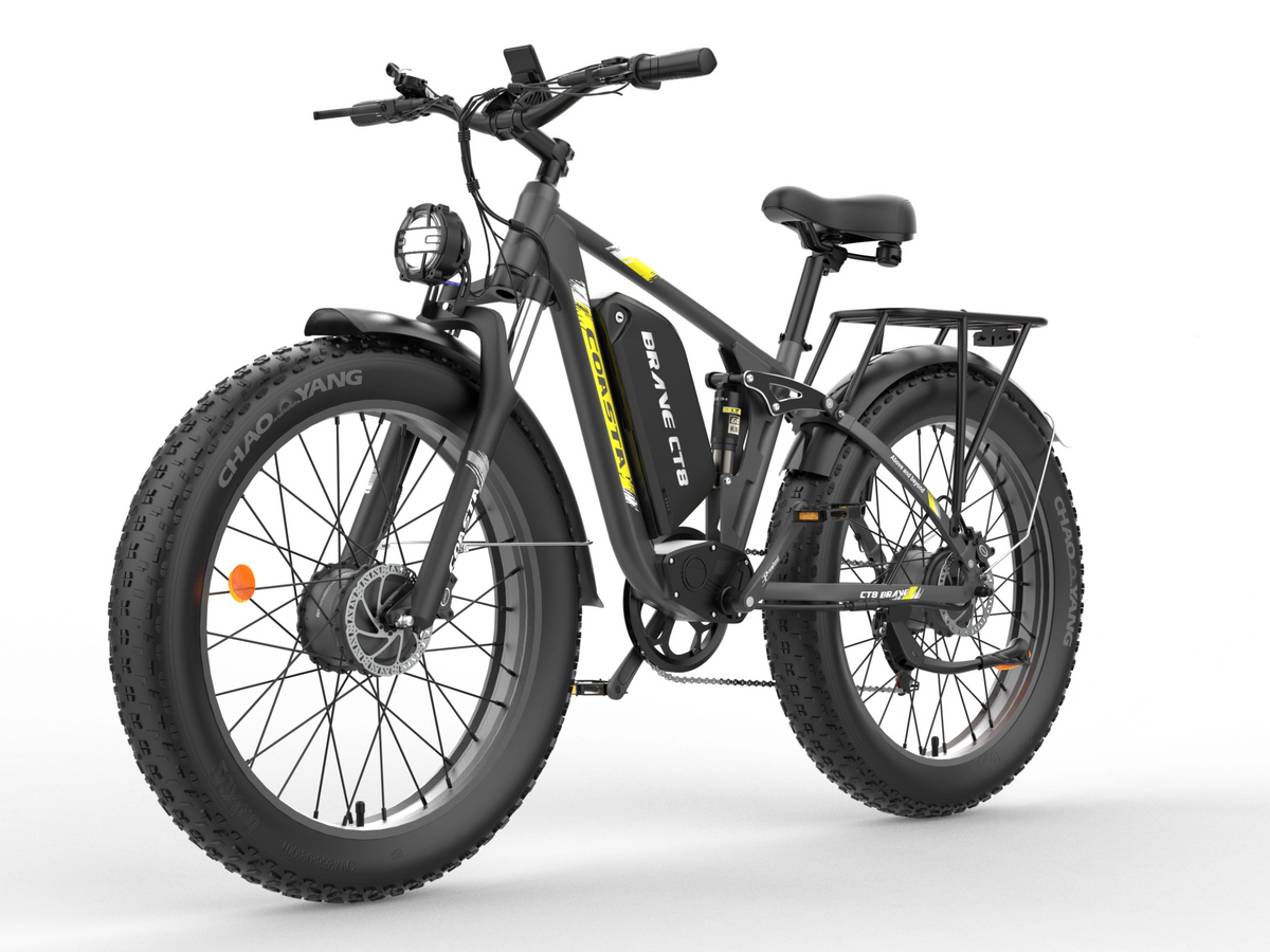 Integrated Safety Lights feature on COASTA CT8 5000W Dual Motor All-Terrain Fat Tire Electric Bike