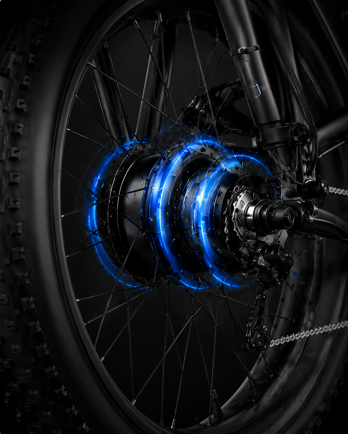 Power that keeps pulling when the road gets steep. performance detail on COASTA CT6 5000W Dual Motor Fat Tire Off-Road Electric Bike