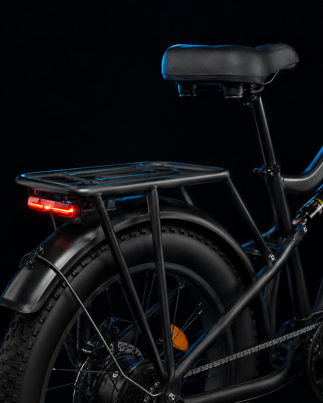 Strong where it matters. design detail on COASTA CT6 5000W Dual Motor Fat Tire Off-Road Electric Bike
