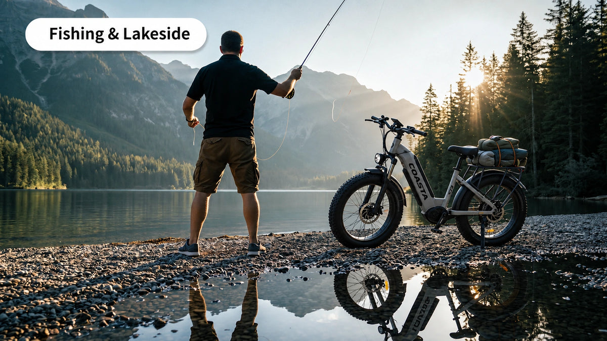 COASTA CT2 6000W Dual Motor Fat Tire Electric Bike | 41 MPH – Fishing & Lakeside
