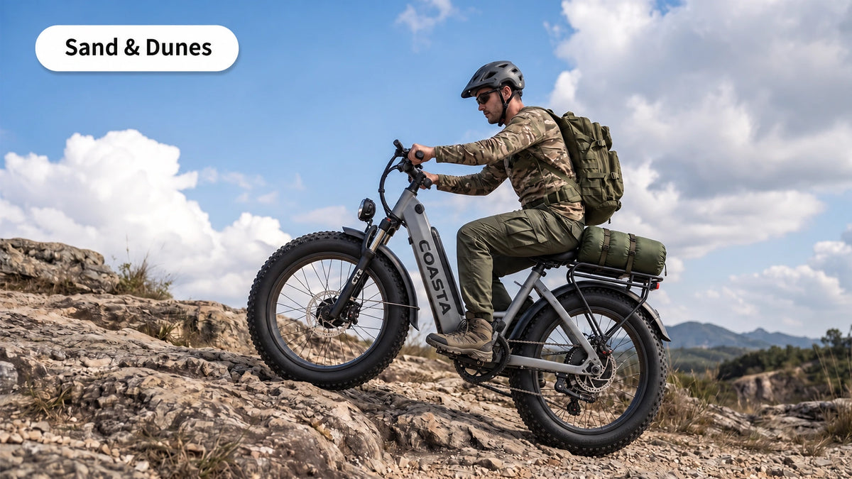 COASTA CT2 6000W Dual Motor Fat Tire Electric Bike | 41 MPH – Sand & Dunes