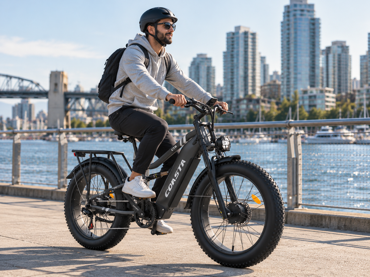 COASTA CT6 4000W Dual Motor Fat Tire Electric Bike | 40 MPH – Trails & Forests