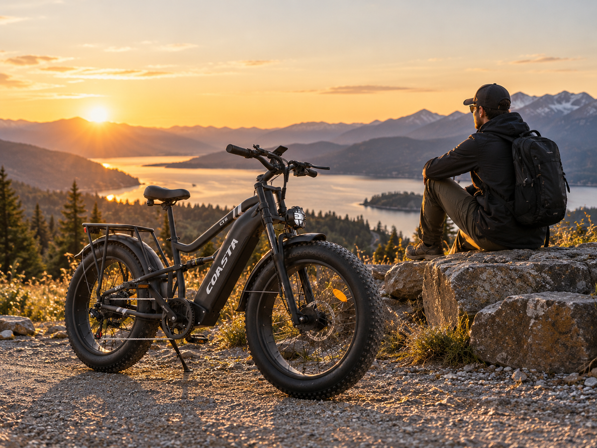 COASTA CT6 4000W Dual Motor Fat Tire Electric Bike | 40 MPH – Trails & Forests