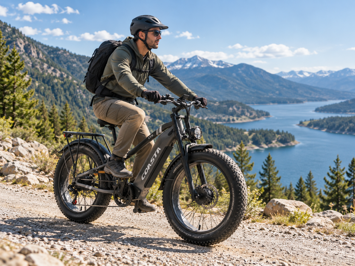 COASTA CT6 4000W Dual Motor Fat Tire Electric Bike | 40 MPH – Trails & Forests