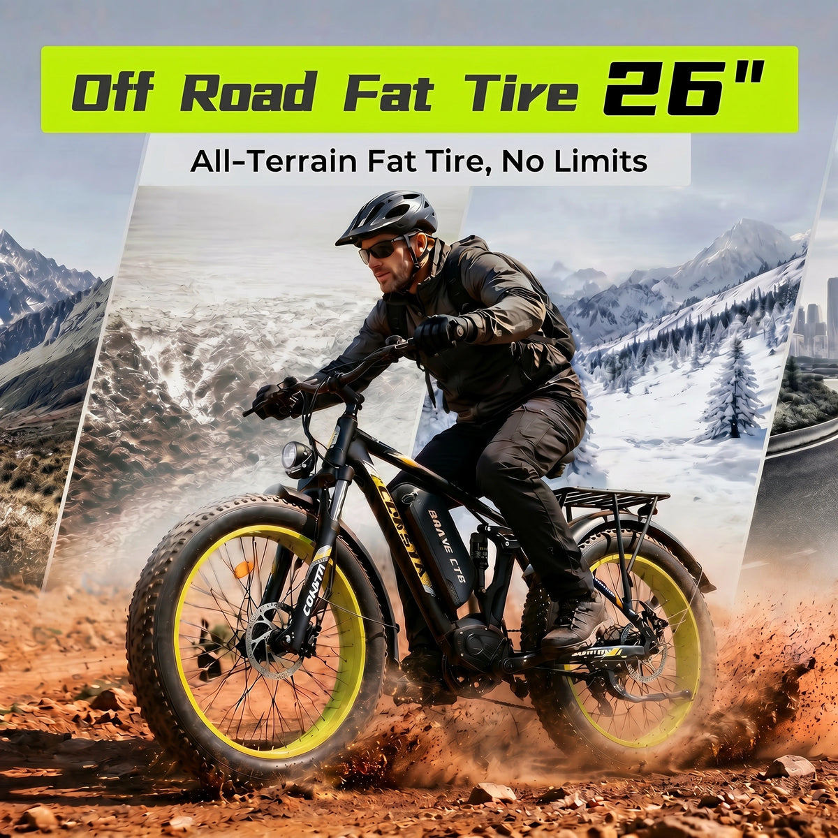 COASTA CT8 6000W Dual Motor All-Terrain Fat Tire E-Bike | 41 MPH