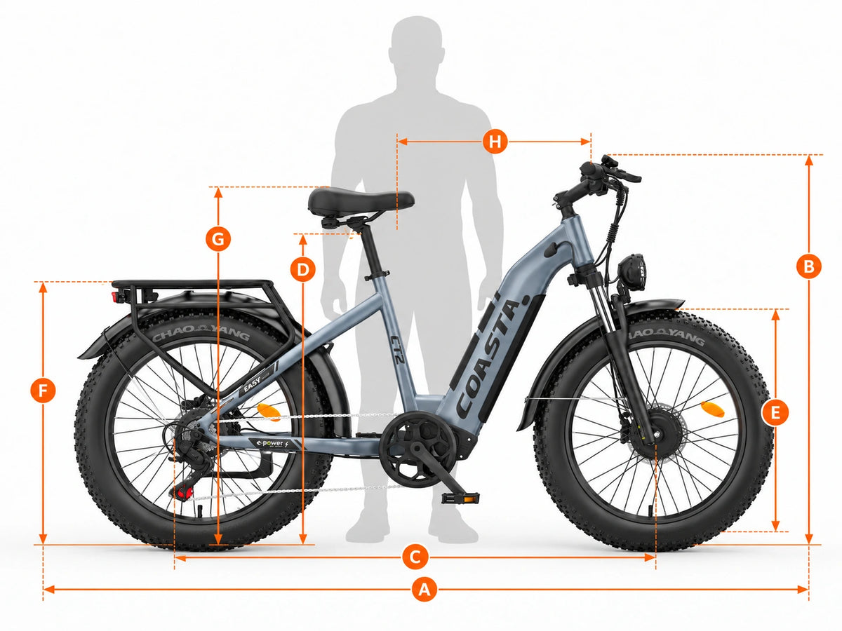 COASTA CT2 6000W Dual Motor Fat Tire Electric Bike | 41 MPH