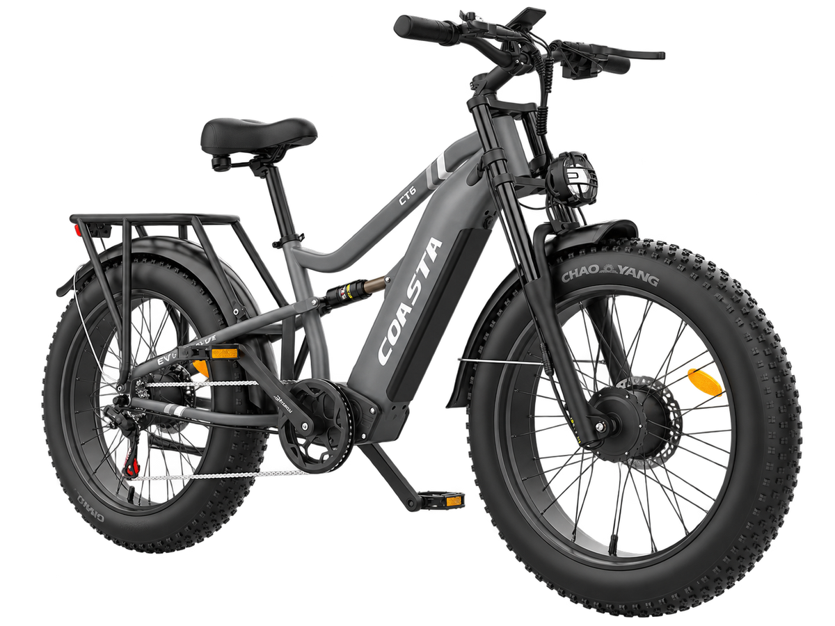 COASTA CT6 4000W Dual Motor Fat Tire Electric Bike | 40 MPH