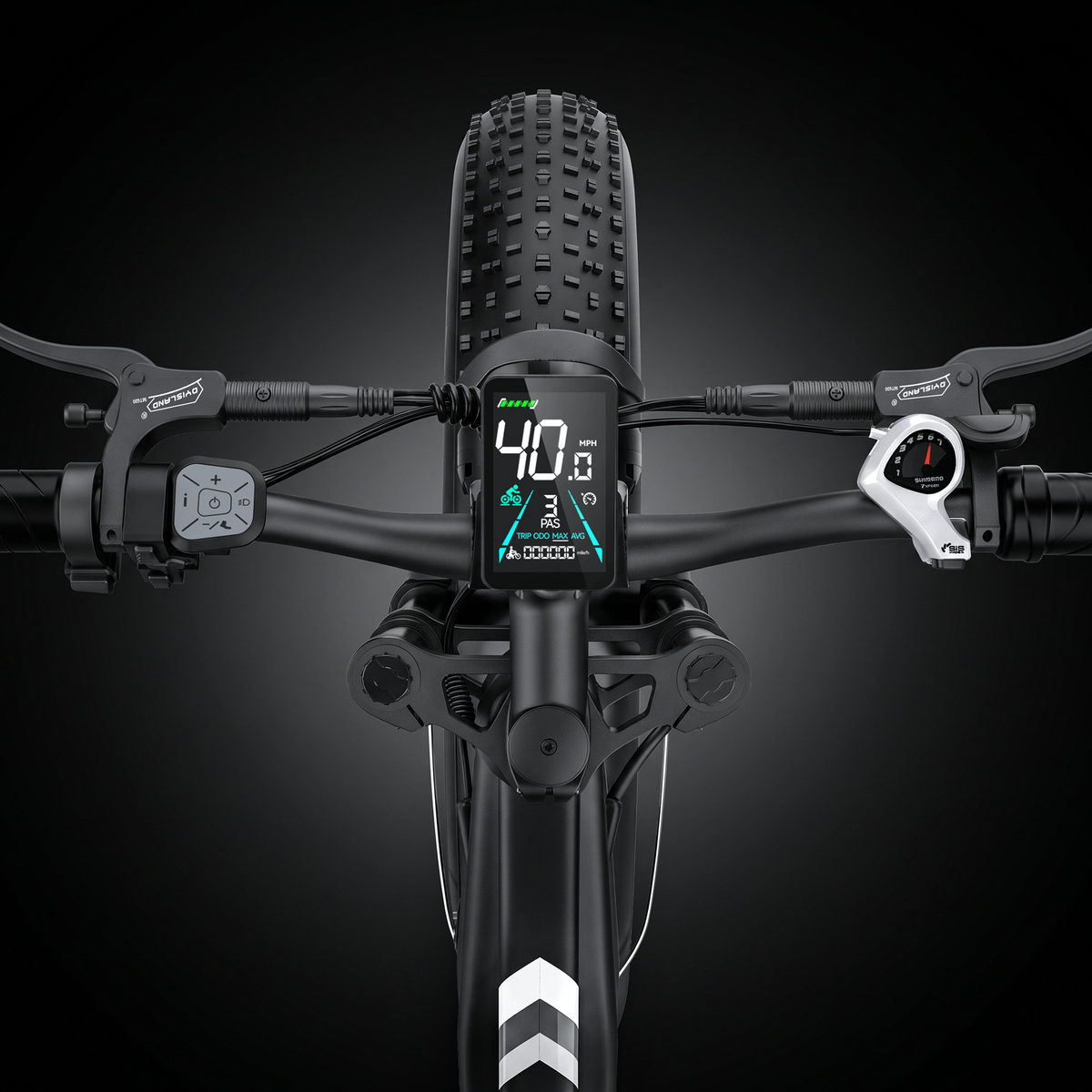 COASTA CT6 4000W Dual Motor Fat Tire Electric Bike | 40 MPH - Display detail