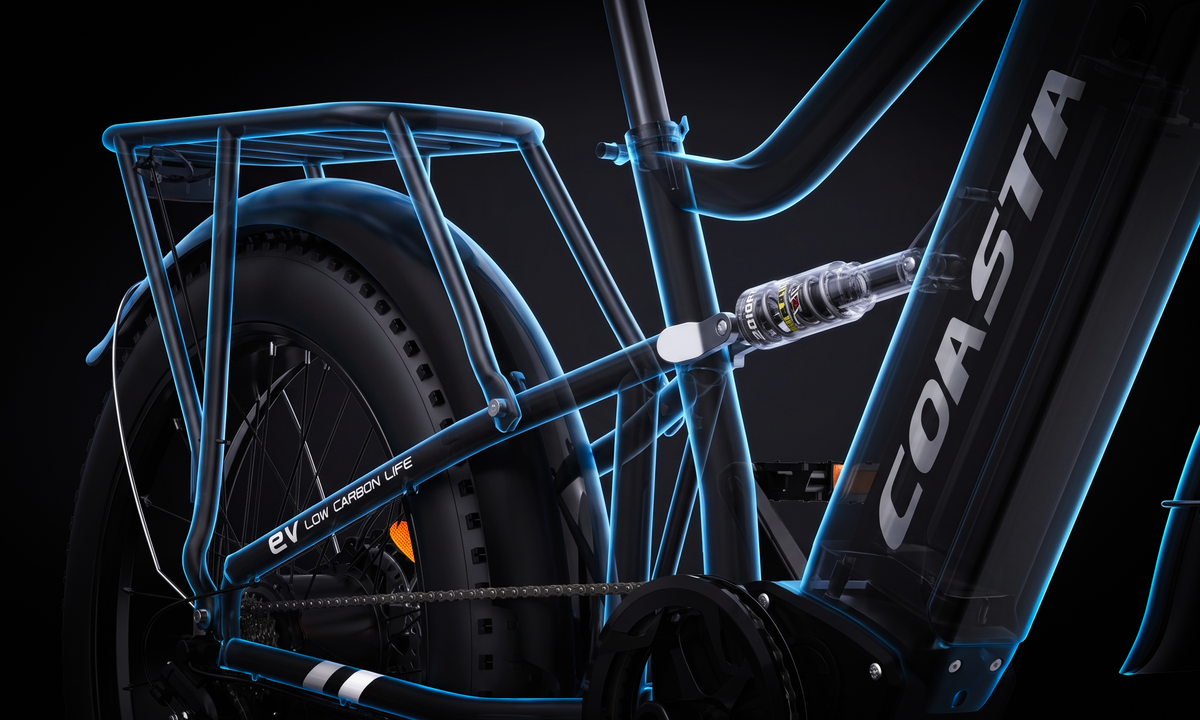 COASTA CT6 4000W Dual Motor Fat Tire Electric Bike | 40 MPH - Seat Comfort detail